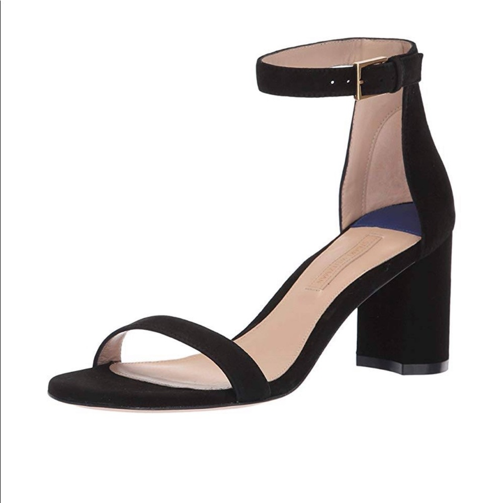 ❌️SOLD❌️ Stuart Weitzman 75Less Nudist Black Suede Sandals - Picture 2 of 8